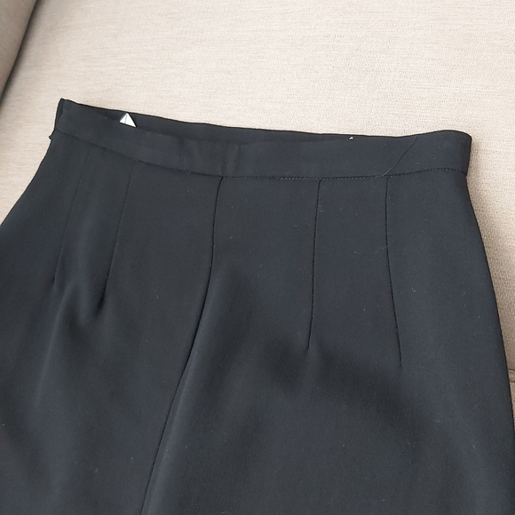vintage Aquascutum England black wool pencil skirt midi - Picture 9 of 16